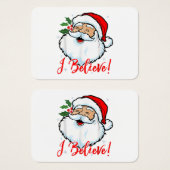 サンタク信じロースTシャツのクリスマスおもしろいHに (正面&裏面)