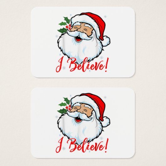 サンタク信じロースTシャツのクリスマスおもしろいHに (正面&裏面)