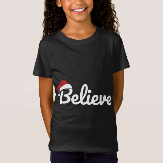 サンタク信じートのクリスマス Tシャツ (正面)