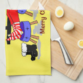 サンタク最高のリスマスエバーおもしろいマンガ キッチンタオル (四つ折り)