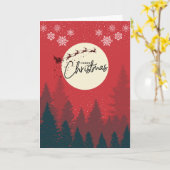 サンタク来ロースが喜びを届ける カード (黄色い花)