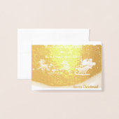 サンタク来ロースだ!クリスマスフォイルカード 箔カード (封筒付き正面)