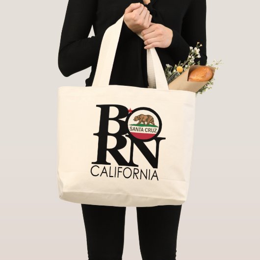 サンタク生まれルーズカリフォルニア ラージトートバッグ (正面(商品))
