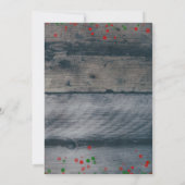 サンタク素朴ロースホリデーディナーパーティの招待状 招待状 (裏面)