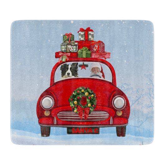 サンタク縁どロと車でコリードッグ カッティングボード (正面)