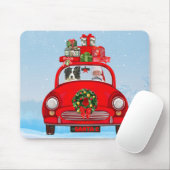 サンタク縁どロと車でコリードッグ マウスパッド (マウス)