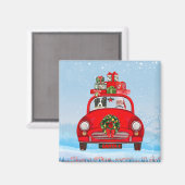 サンタク縁どロと車でコリードッグ マグネット (正面/裏面)