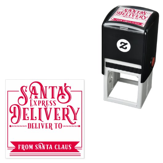 サンタク表現リスマスからのサンタの配達 セルフインキングスタンプ (インサイチュ)