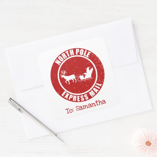 サンタク表現リスマスからの贈り物 スクエアシール (封筒)