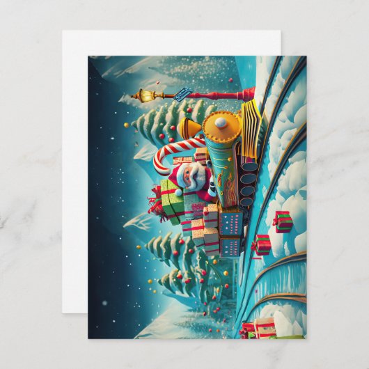 サンタク表現リスマスイブのエンクロージャカード エンクロージャーカード (正面/裏面)