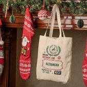 サンタク表現リ(名前をカスタムする)クリスマス トートバッグ