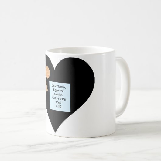 サンタク親愛ッキーでおもちゃブラックハート コーヒーマグカップ (正面右)