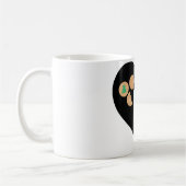 サンタク親愛ッキーでおもちゃブラックハート コーヒーマグカップ (左)