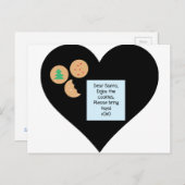 サンタク親愛ッキーでおもちゃブラックハート シーズンポストカード (正面/裏面)