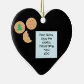 サンタク親愛ッキーでおもちゃブラックハート セラミックオーナメント (右)