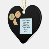 サンタク親愛ッキーでおもちゃブラックハート セラミックオーナメント (左)