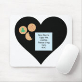サンタク親愛ッキーでおもちゃブラックハート マウスパッド (マウス)