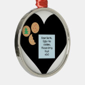 サンタク親愛ッキーでおもちゃブラックハート メタルオーナメント (右)