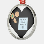 サンタク親愛ッキーでおもちゃブラックハート メタルオーナメント (左)