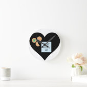 サンタク親愛ッキーでおもちゃブラックハート ラウンド壁時計 (ホーム)