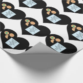 サンタク親愛ッキーでおもちゃブラックハート ラッピングペーパー (角)