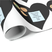 サンタク親愛ッキーでおもちゃブラックハート ラッピングペーパー (ロールコーナー)