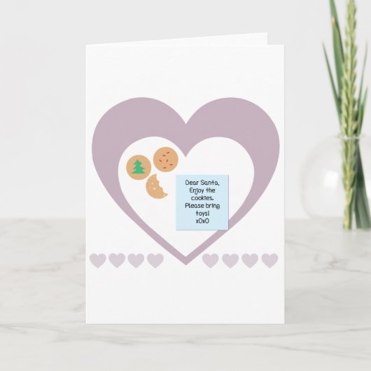 サンタク親愛ッキーでおもちゃ紫のハート シーズンカード (正面)