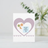 サンタク親愛ッキーでおもちゃ紫のハート シーズンポストカード (スタンド正面)