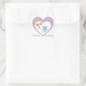 サンタク親愛ッキーでおもちゃ紫のハート スクエアシール (バッグ)