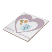 サンタク親愛ッキーでおもちゃ紫のハート タイル (側面)