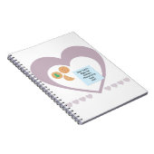 サンタク親愛ッキーでおもちゃ紫のハート ノートブック (右側)
