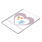 サンタク親愛ッキーでおもちゃ紫のハート ノートブック (左側)