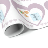 サンタク親愛ッキーでおもちゃ紫のハート ラッピングペーパー (ロールコーナー)