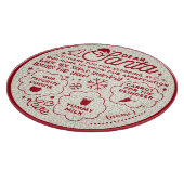 サンタク親愛ッキー&ミルクの丸皿赤文字1 カッティングボード (角)