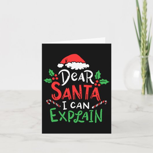 サンタク親愛ラを説明できるクリスマスおもしろいサンタ カード (正面)