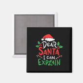 サンタク親愛ラを説明できるクリスマスおもしろいサンタ マグネット (正面/裏面)