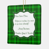 サンタク親愛ラクレタークリスマスススススクエアオーナメント セラミックオーナメント (左)