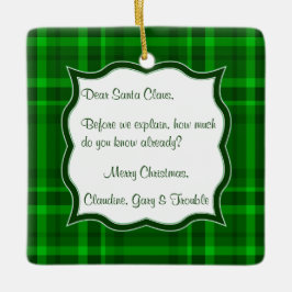 サンタク親愛ラクレタークリスマスススススクエアオーナメント セラミックオーナメント
