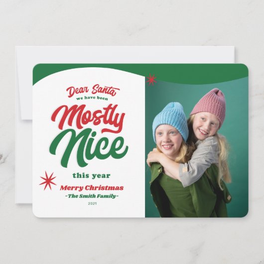 サンタク親愛リおもしろいスマスカード シーズンカード (正面)