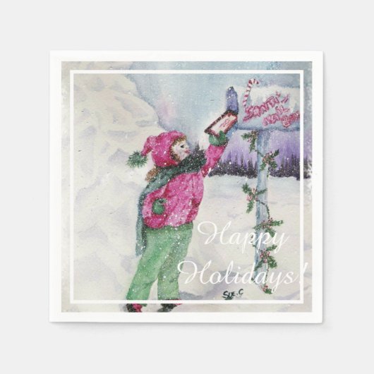 サンタク親愛リスマスパーティー スタンダードカクテルナプキン (正面)