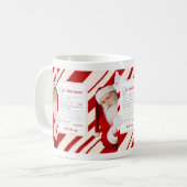 サンタク親愛リスマスレターレッドキャンディストライプジョグ コーヒーマグカップ (正面左)