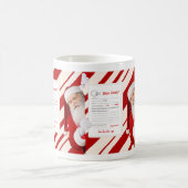 サンタク親愛リスマスレターレッドキャンディストライプジョグ コーヒーマグカップ (中央)