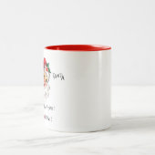 サンタク親愛リパーソナライズされたスマグ ツートーンマグカップ (中央)