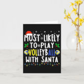 サンタク遊リスマスボリュームでバレーボールをする可能性が高い カード (黄色い花)