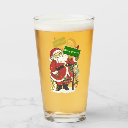 サンタク飾リーかわいい動物の鳥|過去記事 タンブラーグラス (ドリンク正面)