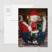 サンタク飾ロースクリスマスアートプリント/デザイン シーズンポストカード (正面/裏面)