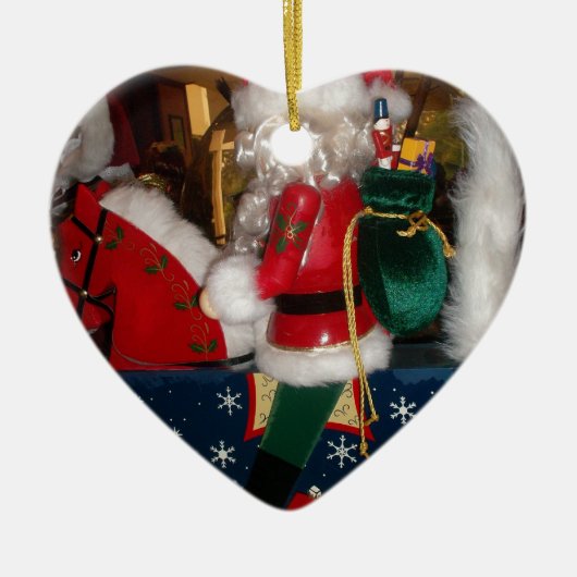 サンタク飾ロースクリスマスアートプリント/デザイン セラミックオーナメント (正面)
