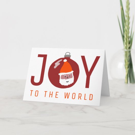 サンタク魅力的リスマスオーナメントクリスマスホリデー カード (正面)