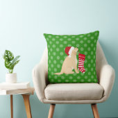 サンタグッドアズ金ゴールドクリスマスピロー水玉模様 クッション (椅子)