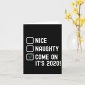 サンタグッドバートニースいけなクリスマスおもしろい- 2020 カード (黄色い花)